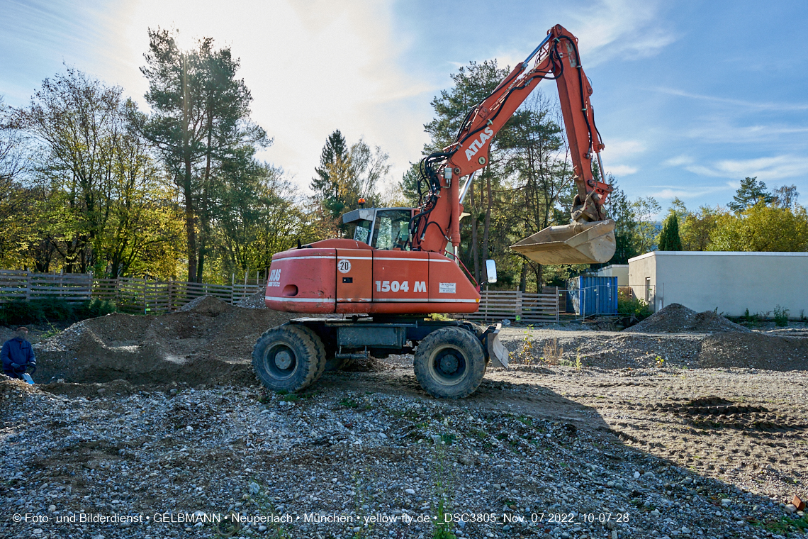 07.11.2022 - Baustelle an der Quiddestraße Haus für Kinder in Neuperlach